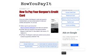 How To Pay Your Bergner's Credit Card - HowYouPayIt
