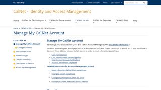 Manage My CalNet Account | CalNet - Identity and Access Management