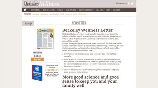 Berkeley Wellness | Berkeley Wellness Letter Subscribe Landing