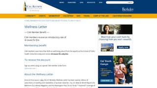 Wellness Letter | CAA - Cal Alumni Association - UC Berkeley