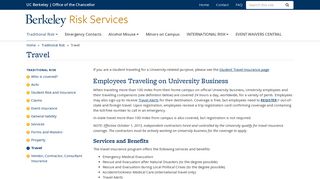 Travel - Risk Services - UC Berkeley