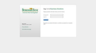 Sign in to Business Solutions