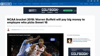 NCAA bracket 2018: Warren Buffett will pay big money to employee ...