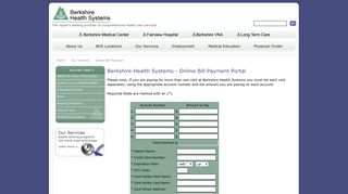 Online Bill Payment - Berkshire Health Systems