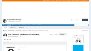 Need help with sparkasse online banking - Life in Berlin - Toytown ...