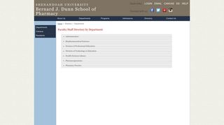 Departments - Bernard J. Dunn School of Pharmacy - Shenandoah ...