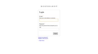 Login | Bernhardt Supplier Portal