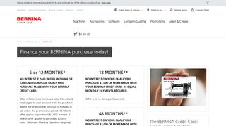 BERNINA credit card - Making the dream of owning a BERNINA ...