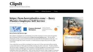 https://hcm.berryplastics.com/ - Berry Plastics Employee Self Service