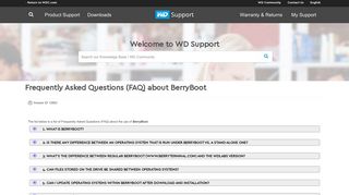 Frequently Asked Questions (FAQ) about BerryBoot | WD Support