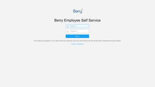 Infor HCM Infinium Self Service Login - Berry Employee Self Service