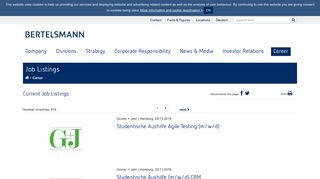 Job Listings - Bertelsmann SE & Co. KGaA