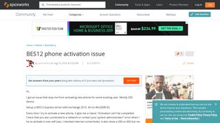 [SOLVED] BES12 phone activation issue - BlackBerry - Spiceworks ...