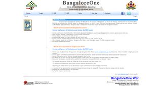 BESCOM Services - BangaloreOne