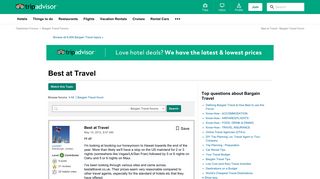 Best at Travel - Bargain Travel Forum - TripAdvisor