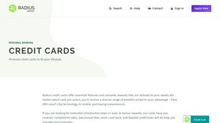 Best Personal Credit Cards | Radius Bank
