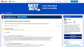 Are you allowed to access Myhr/TLC at home? : Bestbuy - Reddit