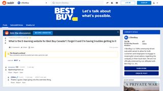 What is the E-learning website for Best Buy Canada? I forgot it ...