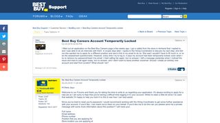 Best Buy Careers Account Temporarily Locked - Best Buy Support ...
