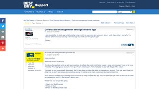 Credit card management through mobile app - Best Buy Support ...