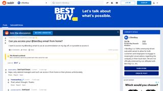 Can you access your @bestbuy email from home? : Bestbuy - Reddit
