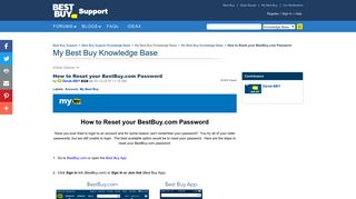 How to Reset your BestBuy.com Password - Best Buy Support - Best ...