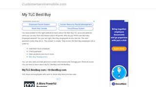 TLC Best Buy Guide - MyTLC Login and HR Best Buy Phone Numbers