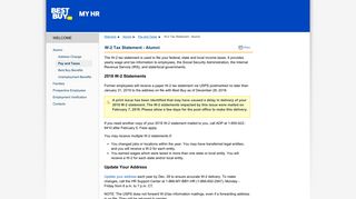 W-2 Tax Statement - Alumni - Pay and Taxes - HR - Best Buy