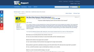 My Best Buy Gamers Club Unlocked - Best Buy Support - Best Buy Forums