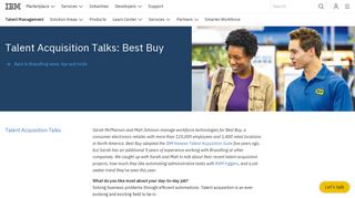 Talent Acquisition Talks: Best Buy | IBM