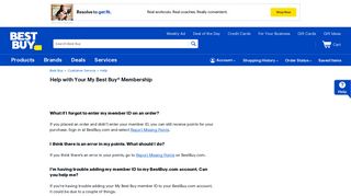 My Best Buy Account Assistance