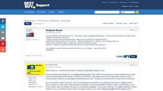 Student Deals - Best Buy Support - Best Buy Forums