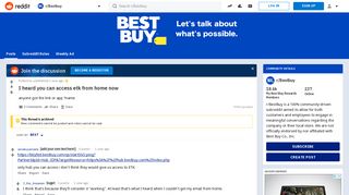 I heard you can access etk from home now : Bestbuy - Reddit