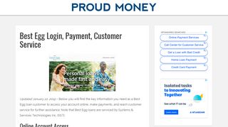 Best Egg Login, Payment, Customer Service - Proud Money