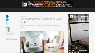 How to Find the IP Address of Your Router | Digital Trends