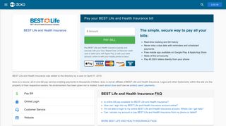 BEST Life and Health Insurance: Login, Bill Pay, Customer Service ...