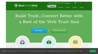 Best of the Web Trust Seals | Increase Conversions with our Trust Seal