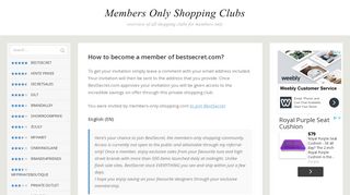 How to become a member of bestsecret.com - Members Only ...