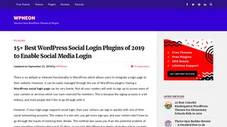 15+ Best WordPress Social Login Plugins of 2019 - WPNeon