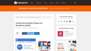 10 Best Social Media Plugins for WordPress (2019) - WPBeginner