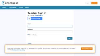 Listenwise - Teacher Sign In