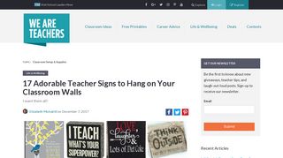 Best Teacher Signs to Hang on Your Classroom Walls - WeAreTeachers