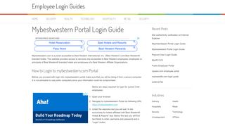 Mybestwestern Portal Login Guide - Employee Login Guides