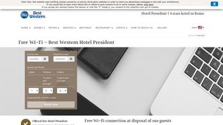 Free Wi-Fi - Best Western Hotel President - services - 4 star hotel Rome