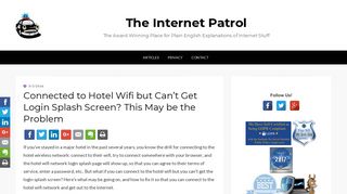 Connected to Hotel Wifi but Can't Get Login ... - The Internet Patrol