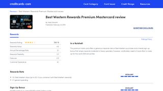 Best Western Rewards Premium MasterCard Review - CreditCards.com