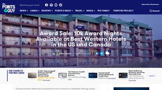 Award Sale: 10k Best Western Award Nights in US and Canada This ...