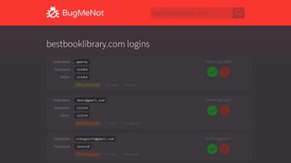bestbooklibrary.com passwords - BugMeNot
