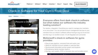 Check-In Software for Gyms | Front Desk Sign-In Software - Motionsoft