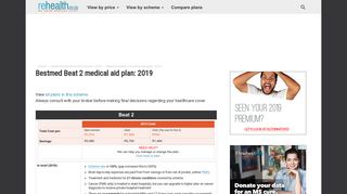 Bestmed Beat 2 medical aid plan: 2019 - Rehealth.co.za